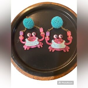 New Beaded Stud Crab Summer Earrings